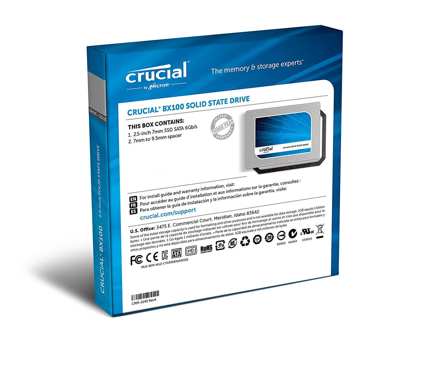 Crucial BX100 500GB SATA 2_5 Inch Internal Solid State Drive